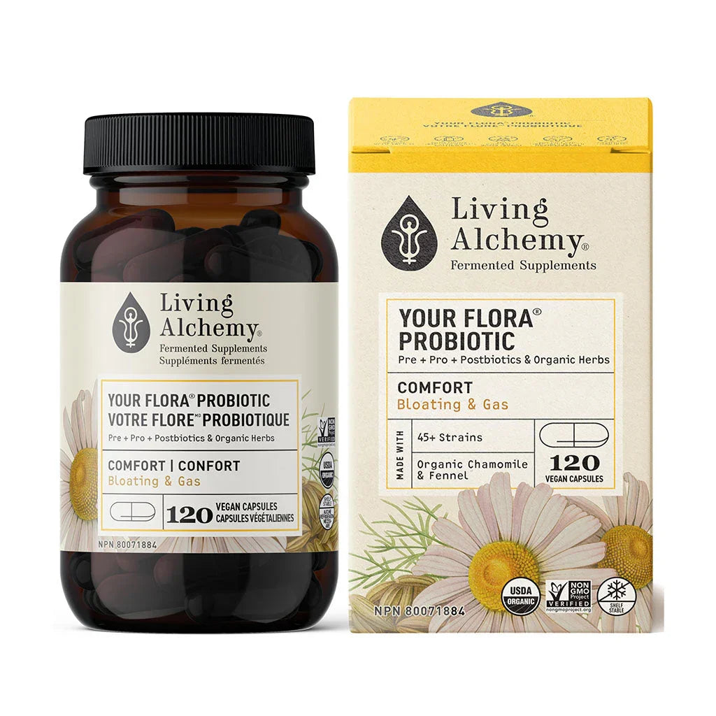 living alchemy votre flore probiotique confort 120 vegan capsules