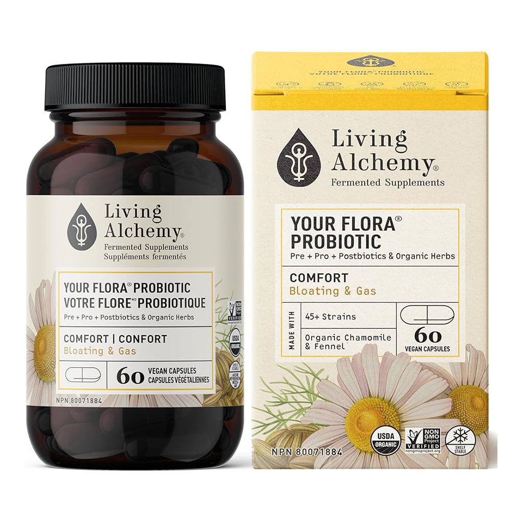 living alchemy your comfort probiotic flora 60 vegan capsules