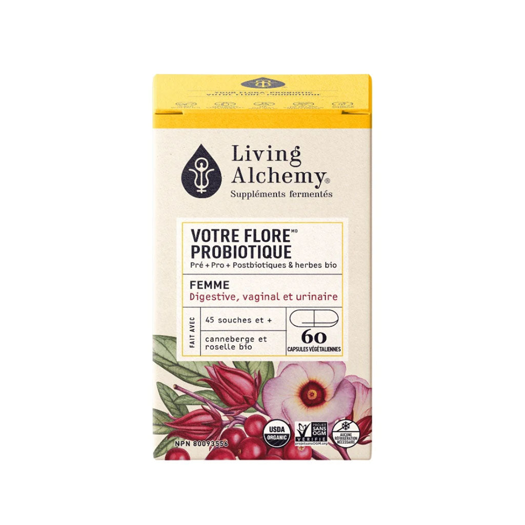 living alchemy votre flore probiotique femme - La Boite à Grains