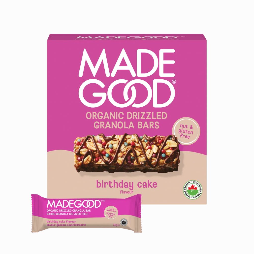 barres granola avec filet saveur gâteau d'anniversaire Made Good - La Boite à Grains