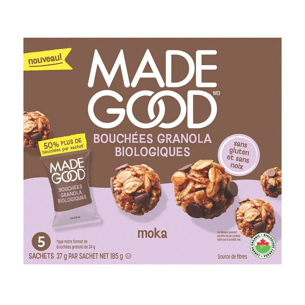 bouchées granola biologiques moka Made Good - La Boite à Grains