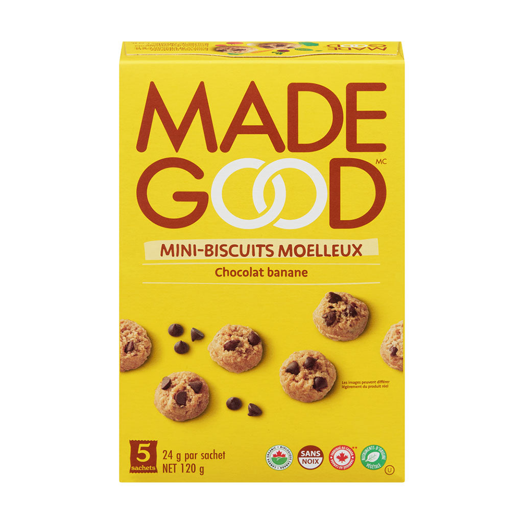 mini-biscuits moelleux chocolat banane Made Good - La Boite à Grains