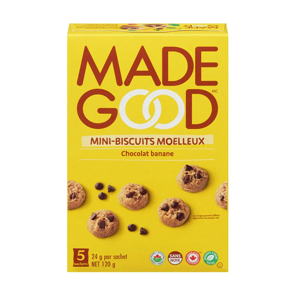 mini-biscuits moelleux chocolat banane Made Good - La Boite à Grains