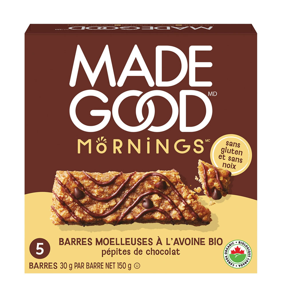 made good mornings barres moelleuses avoine pépites de chocolat - La Boite à Grains
