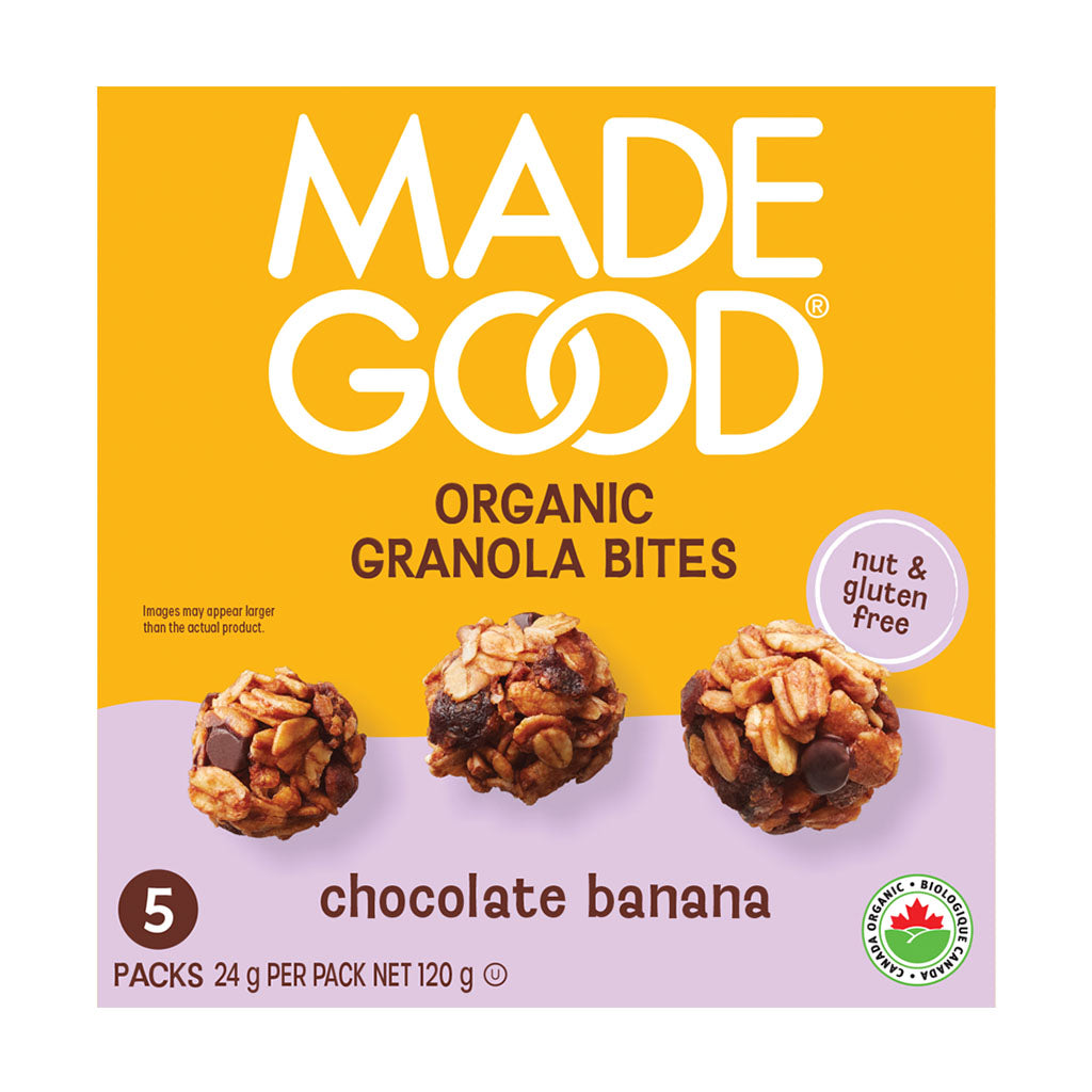 organic granola bites chocolate banana Made Good - La Boite à Grains