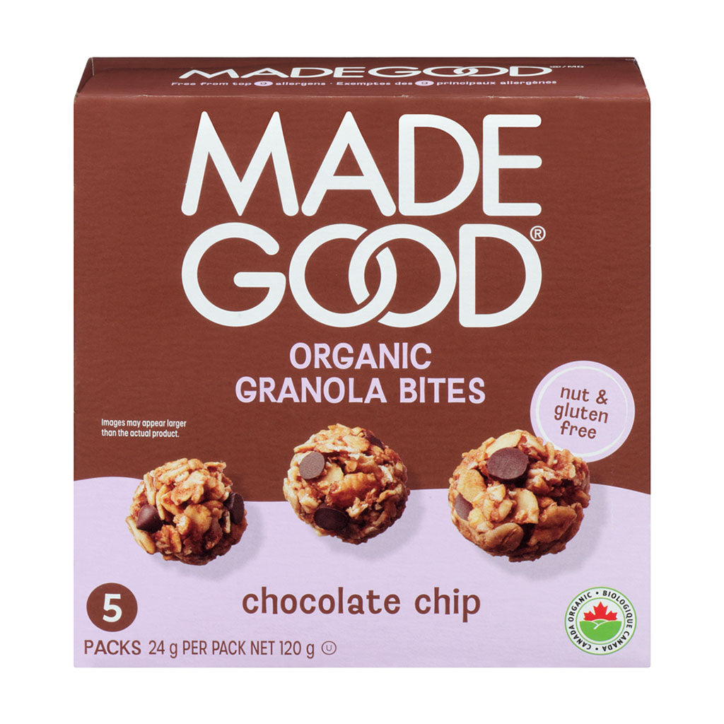 organic granola bites chocolate chip Made Good - La Boite à Grains