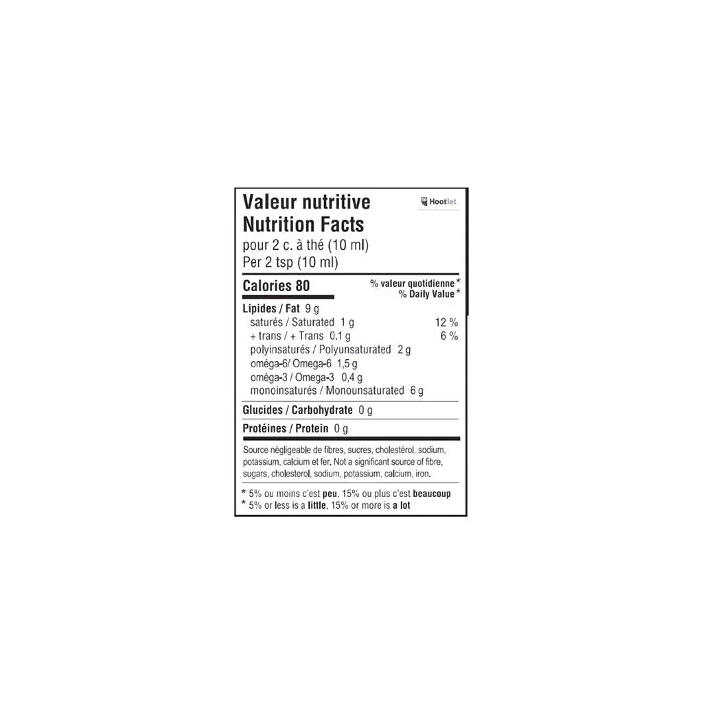 maison orphée perfect oil 500 ml nutritional value