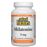 Mélatonine 3 mg Natural Factors - La Boite à Grains