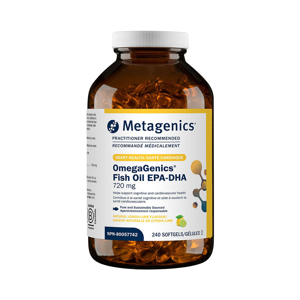 OmegaGenics fish oil EPA-DHA 720 mg - La Boite à Grains