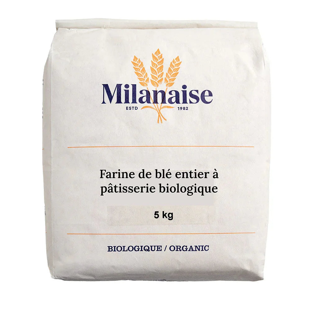 whole wheat organic pastry flour Milanaise - La Boite à Grains