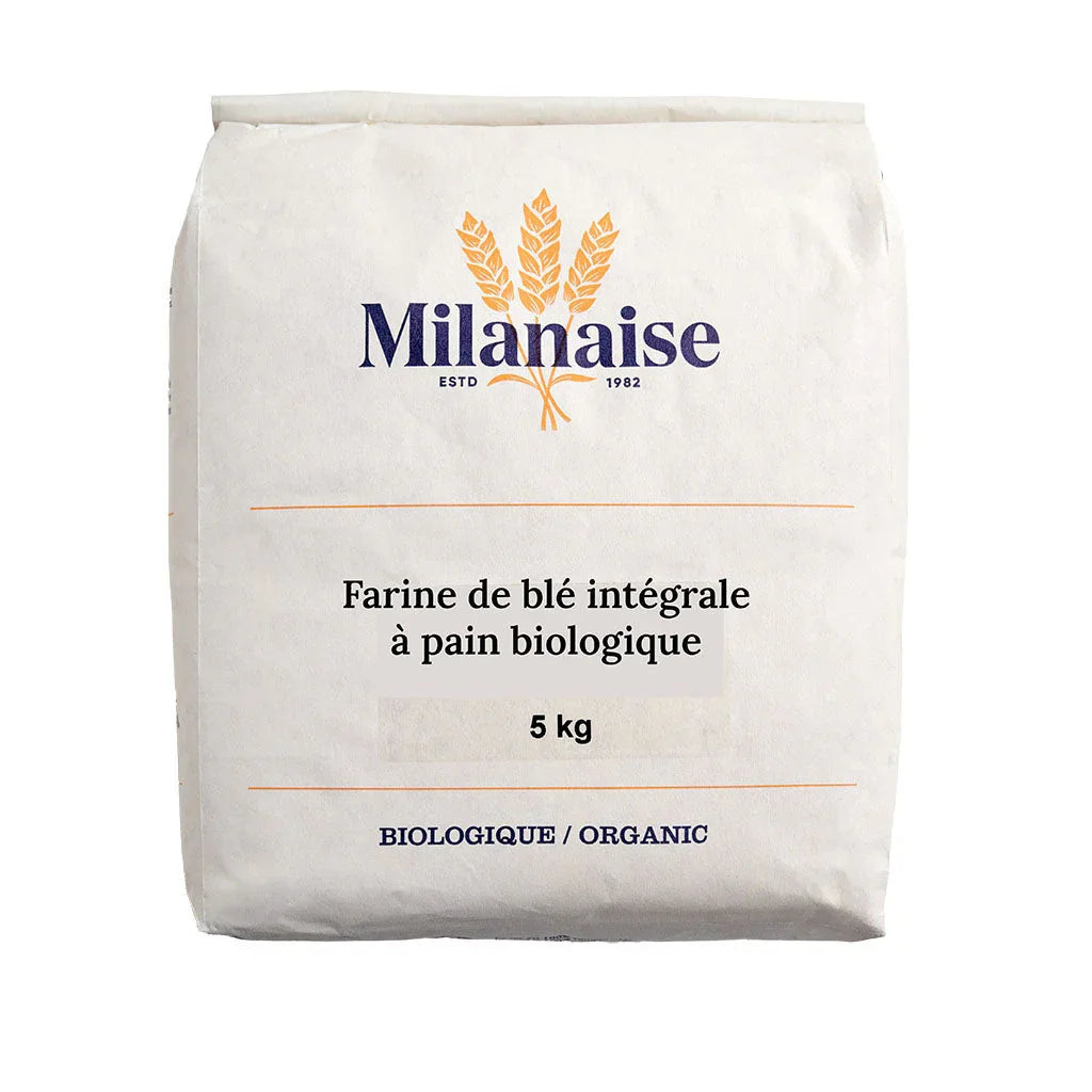 farine de blé intégrale à pain biologique Milanaise - La Boite à Grains