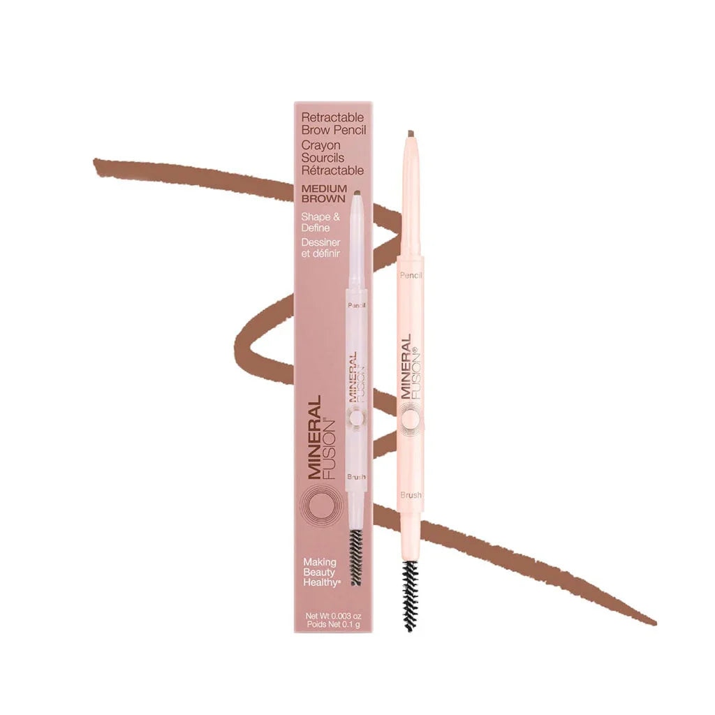 retractable eyebrow pencils Medium Brown Mineral Fusion - La Boite à Grains