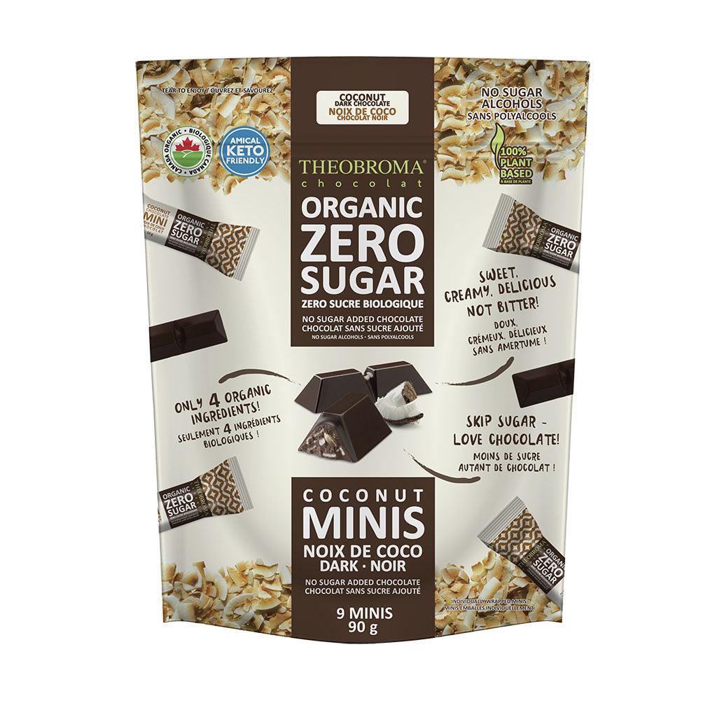 Mini Chocolat Noir Noix de Coco Zéro Sucre Biologique Theobroma - La Boite à Grains