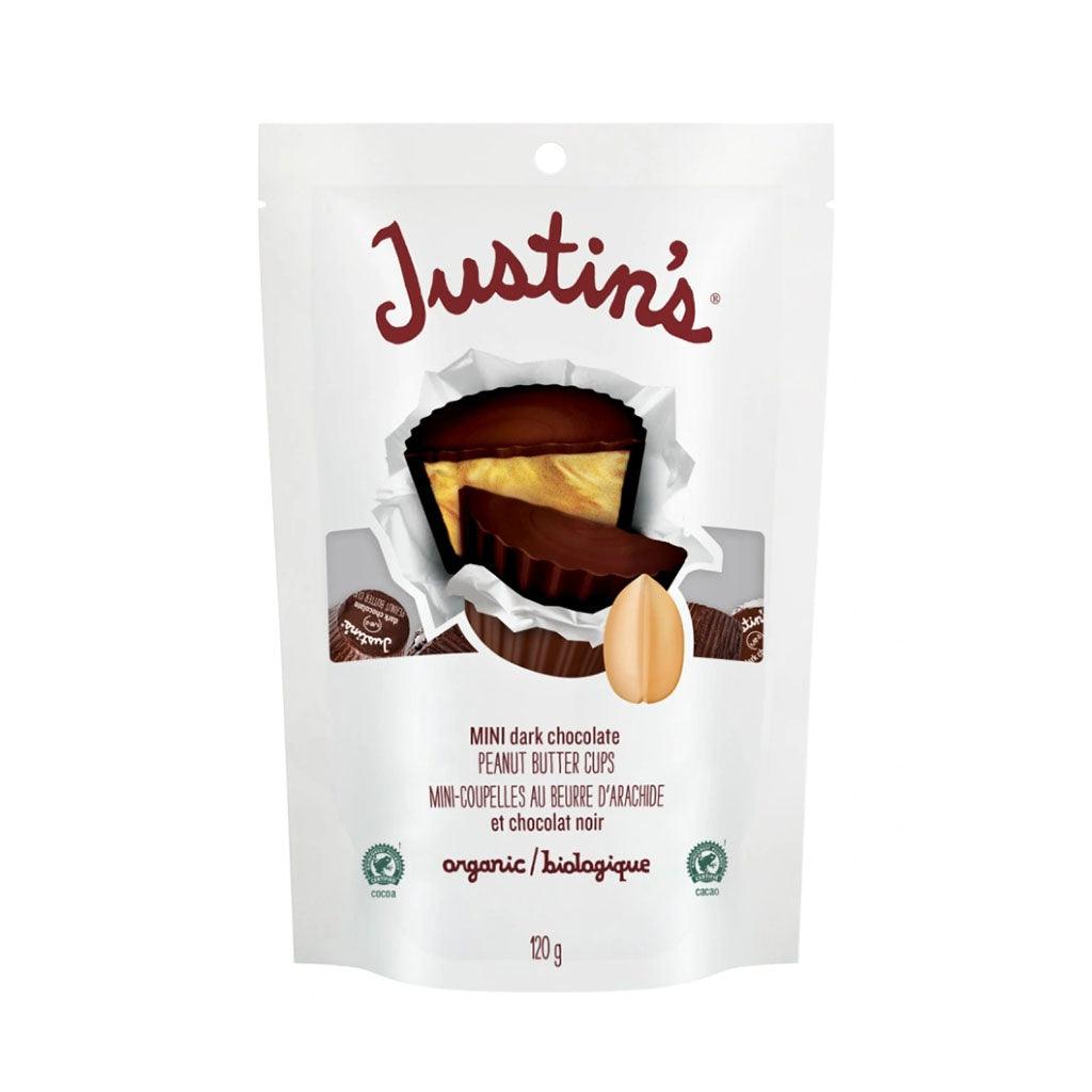 Mini Coupelles au Beurre d'Arachide et Chocolat Noir Biologique Justin's - La Boite à Grains