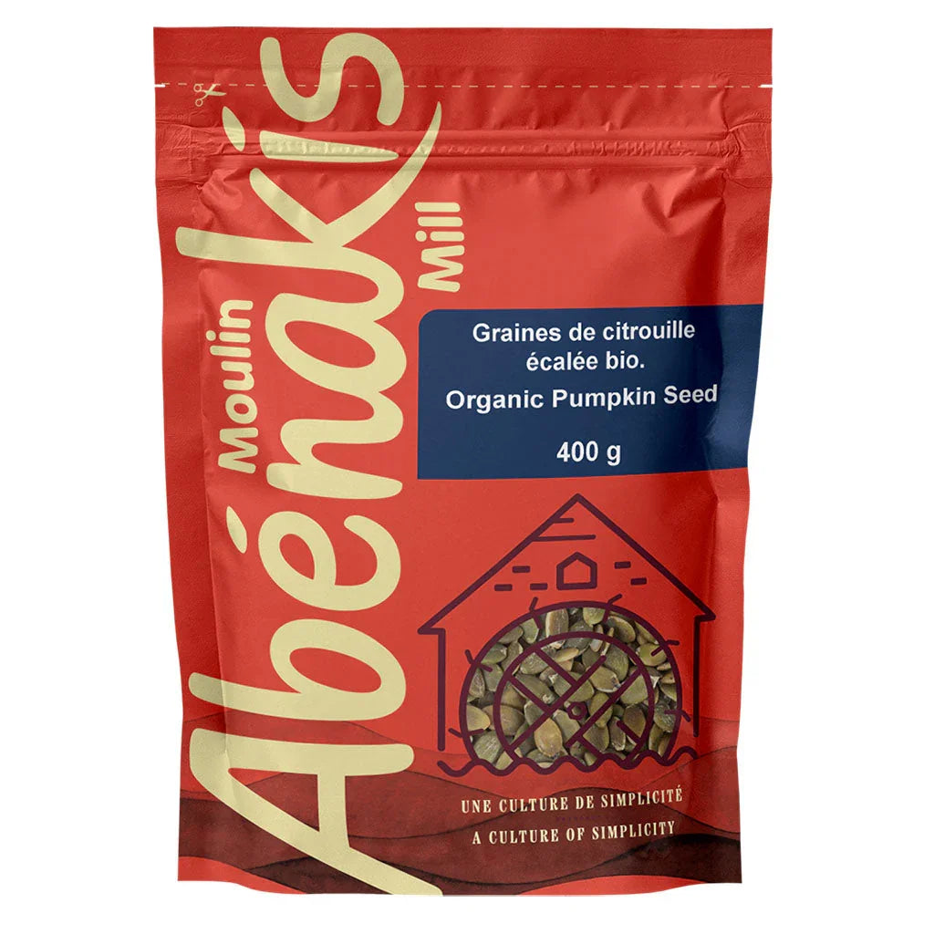 moulin abénakis graines de citrouille écalée biologique 400 g
