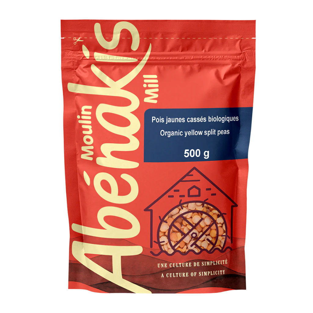 Moulin Abénakis pois jaunes cassés biologiques 500 g