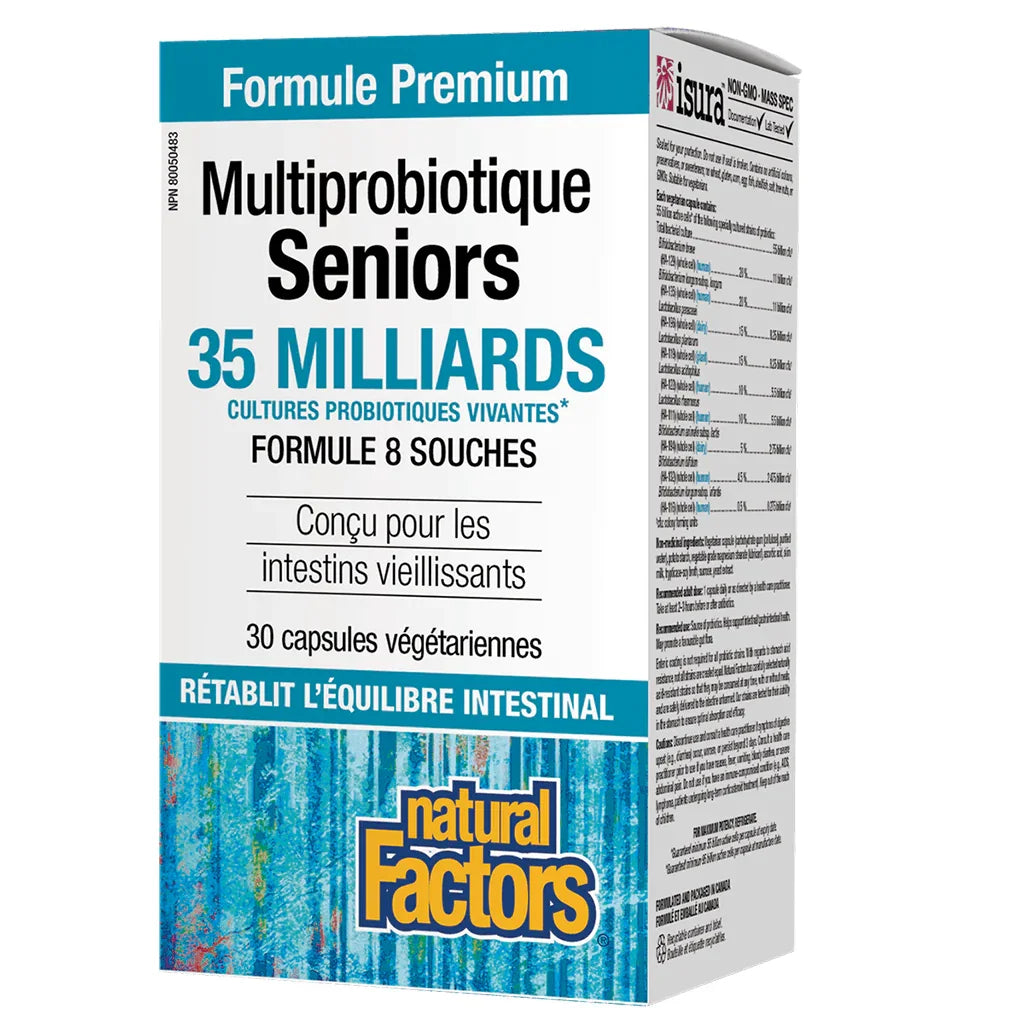 Seniors Natural Factors Multiprobiotic - La Boite à Grains