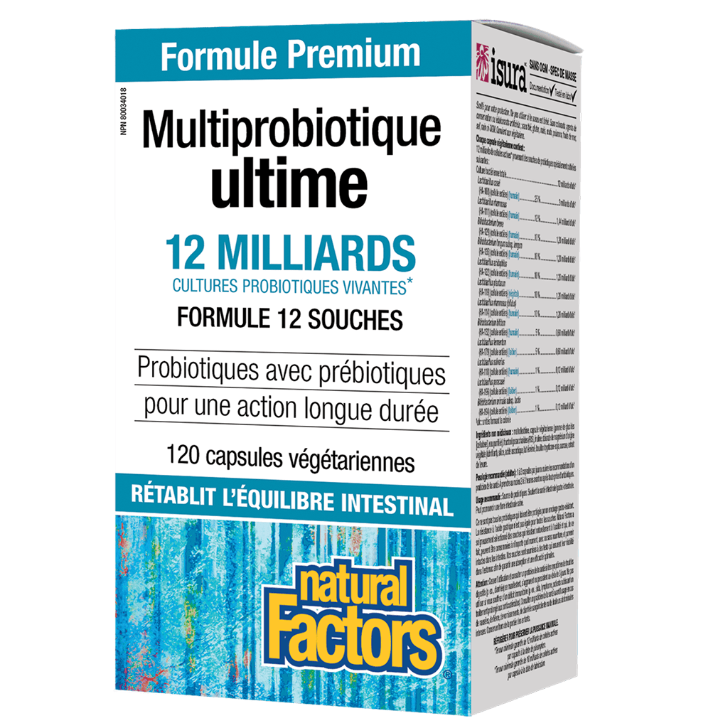 Multiprobiotique Ultime 12 Milliards Natural Factors - La Boite à Grains