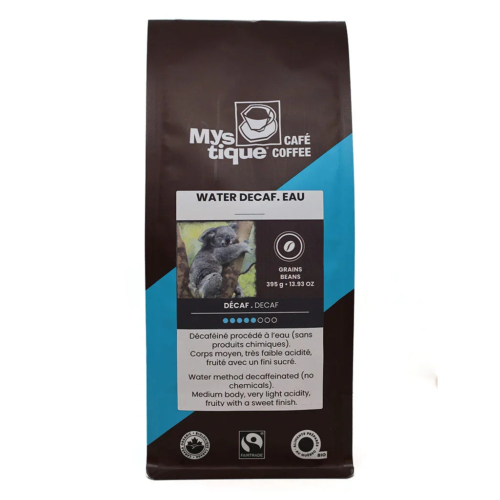 mystique coffee decaf water beans 395 g