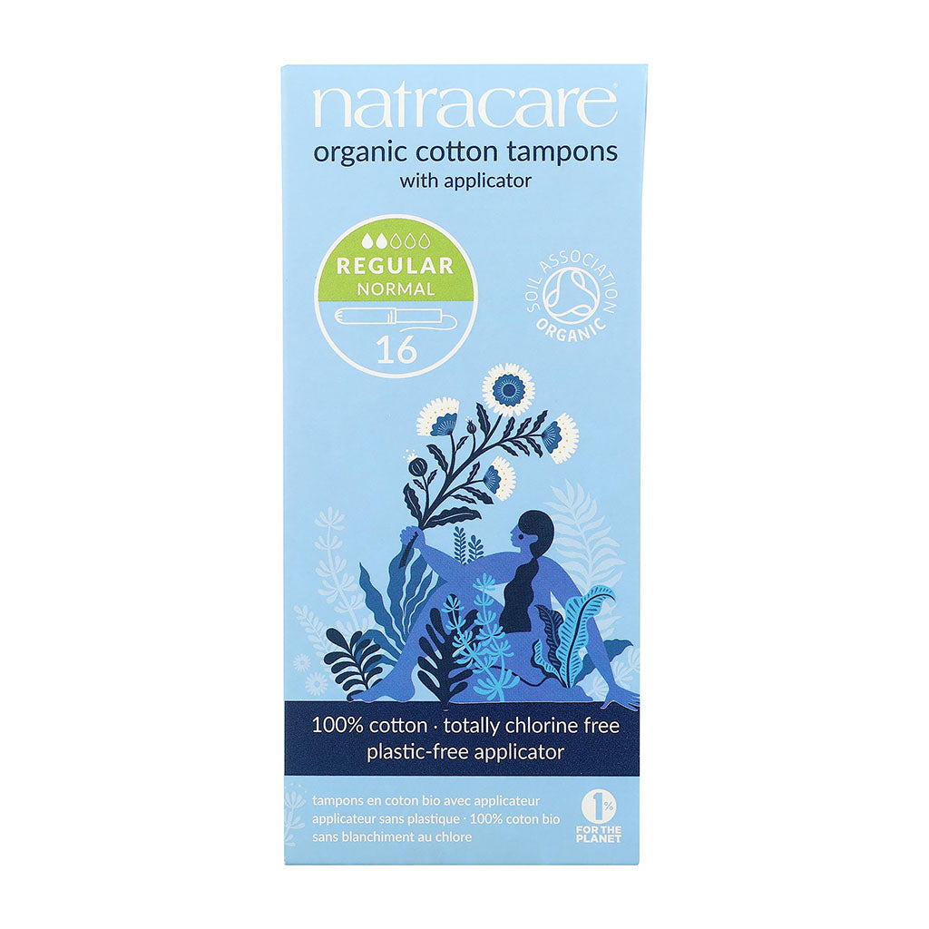 natracare tampons en coton bio avec applicateur normal 16 unités - La Boite à Grains