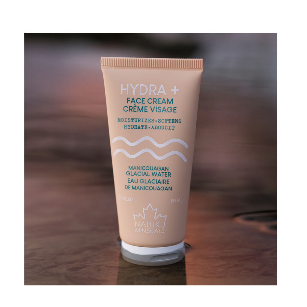 natuku minerals hydra plus crème visage eau glaciaire de Manicouagan - La Boite à Grains
