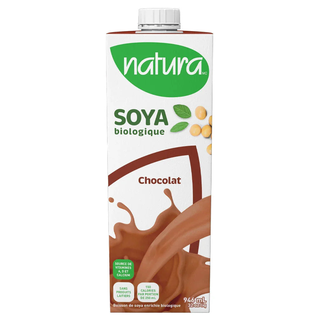 Natur-a organic chocolate soy drink 946 ml - La Boite à Grains