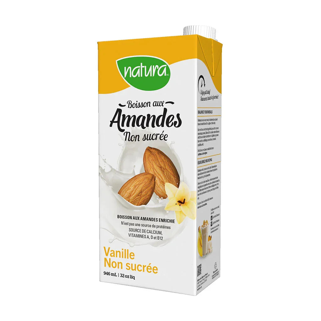 Boisson aux amandes vanille non sucrée Natura - La Boite à Grains
