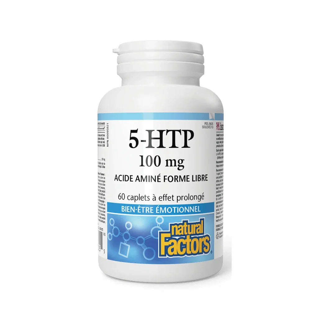 natural factors 5 htp 100 mg 60 caplets - La Boite à Grains