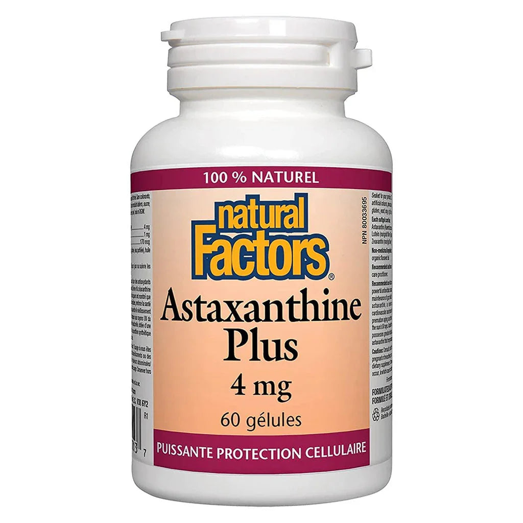 natural factors astaxanthin plus 4 mg 60 capsules