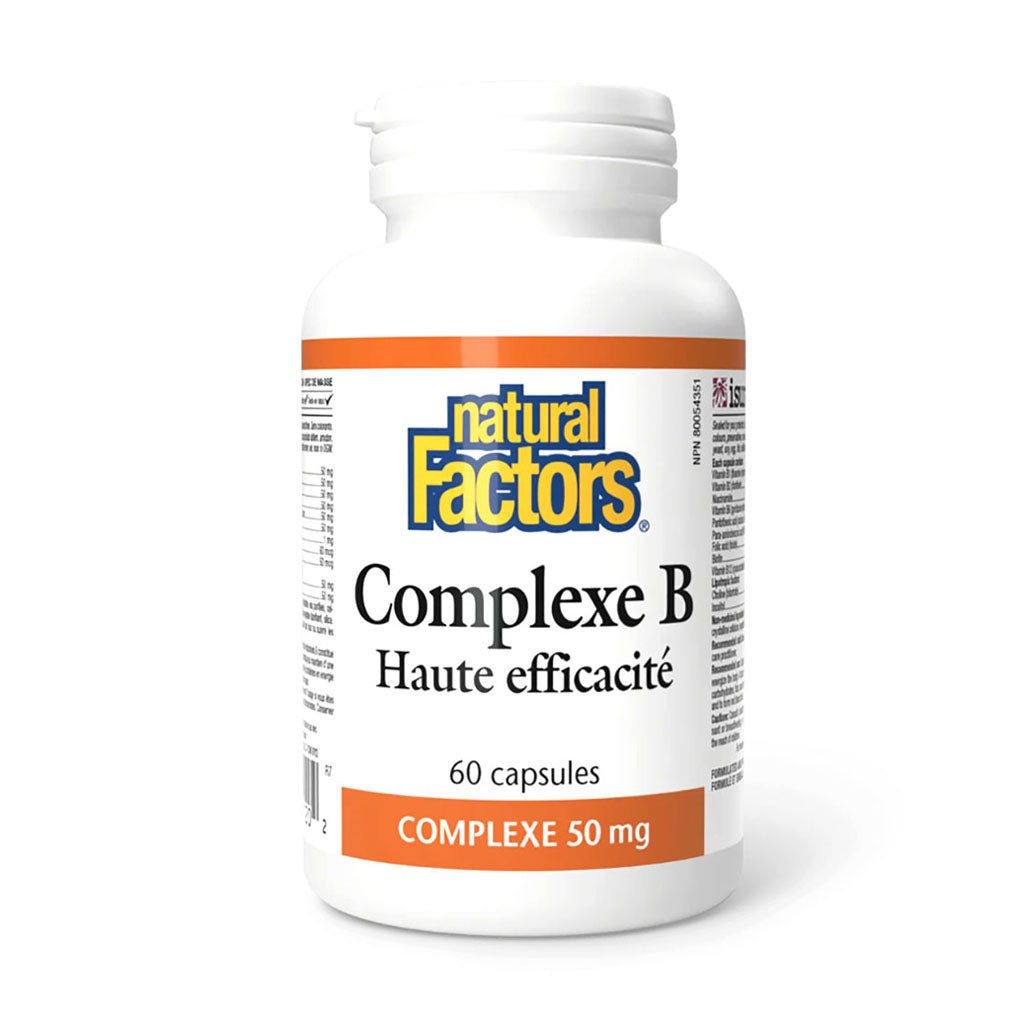 complexe b haute efficacité Natural Factors - La Boite à Grains
