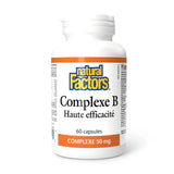 complexe b haute efficacité Natural Factors - La Boite à Grains