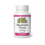 natural factors magnesium citrate 150 mg 90 capsules - La Boite à Grains