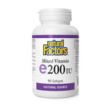 mixed vitamin e 200 iu Natural Factors - La Boite à Grains