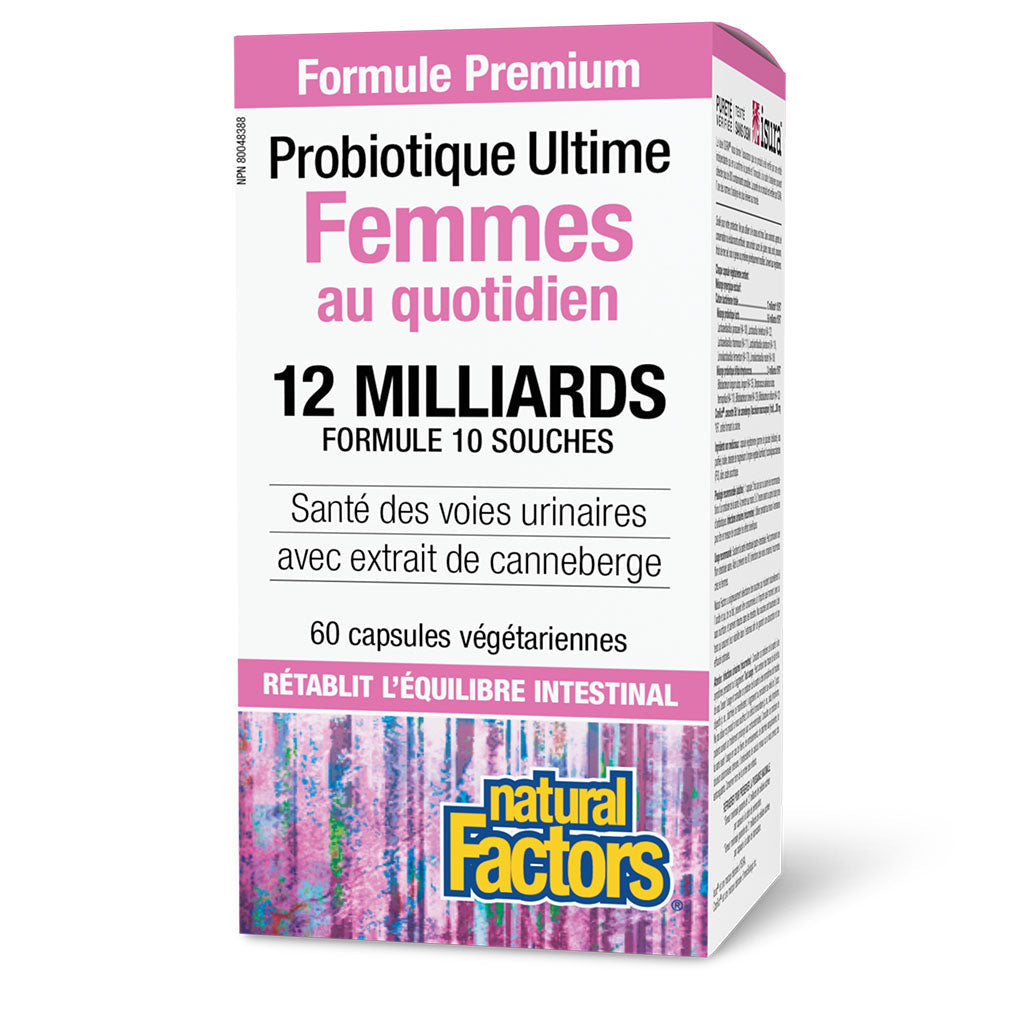 Natural Factors probiotique ultime femmes au quotidien - La Boite à Grains