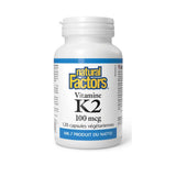 natural factors vitamin k2 100 mcg 120 vegetarian capsules - La Boite à Grains