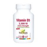 Vitamin D3 2500 IU extra strength New Roots - La Boite à Grains