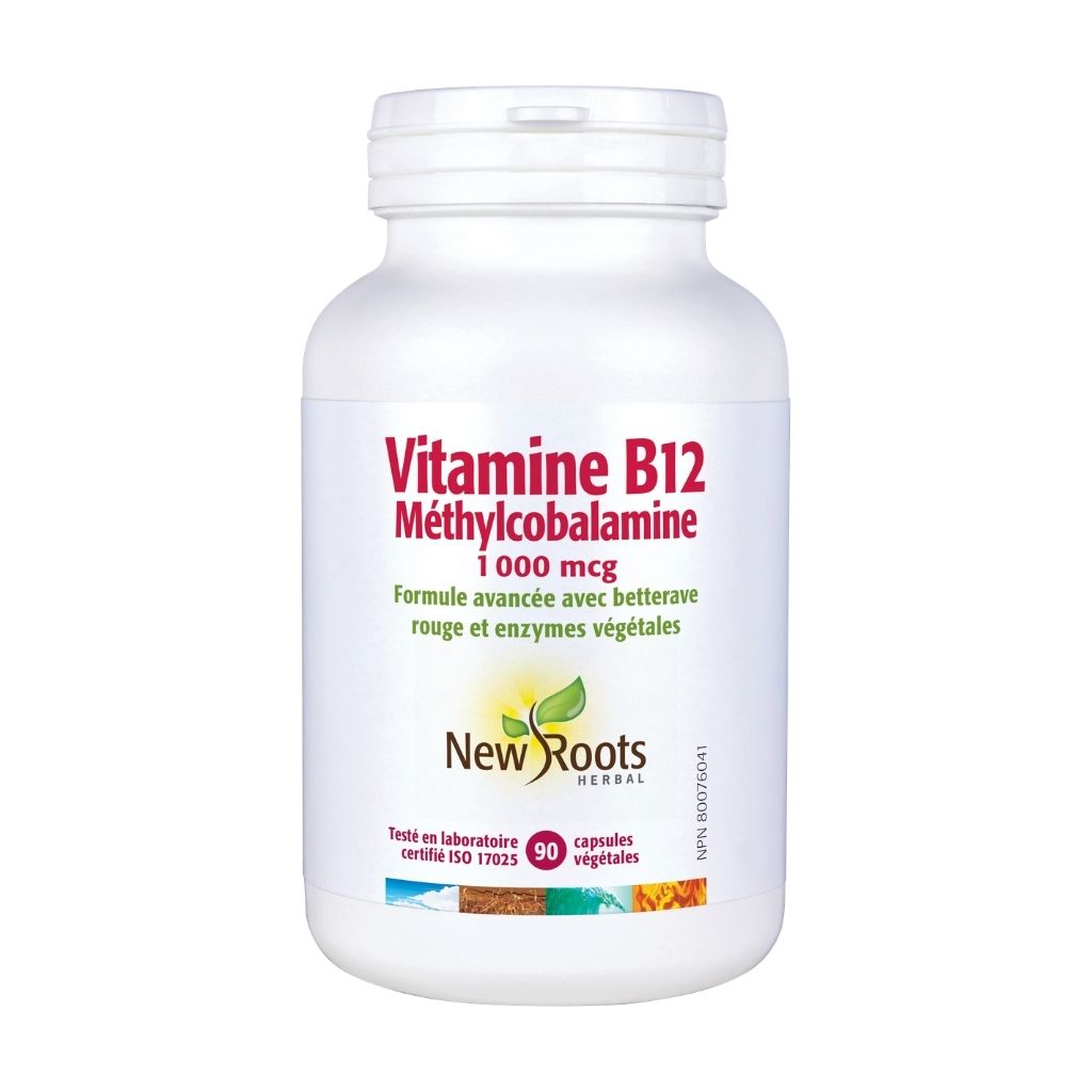 vitamine B12 méthylcobalamine 1000 mcg New Roots Herbal - La Boite à Grains
