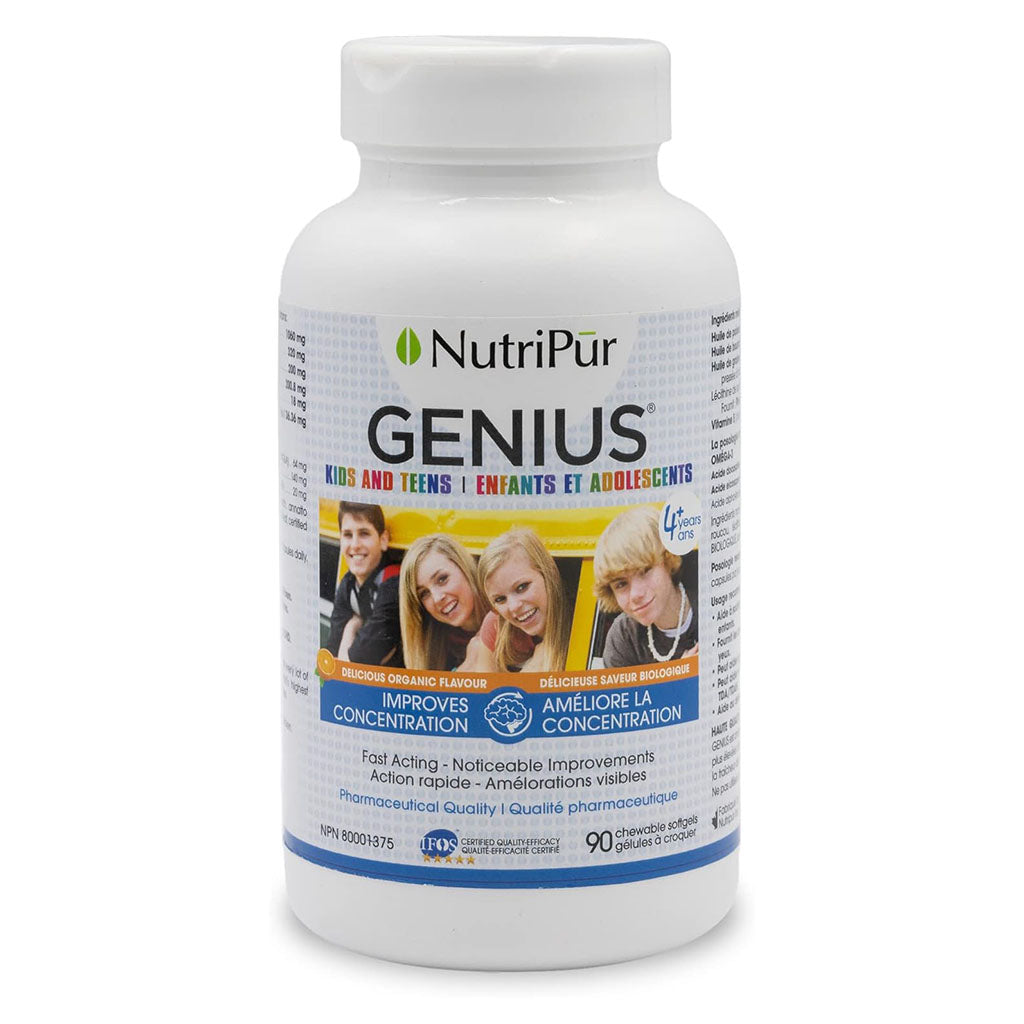 nutripur genius enfants et adolescents 90 gélules à croquer - La Boite à Grains