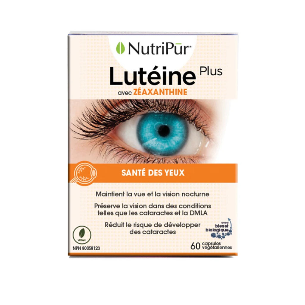nutripur lutéine plus avec zéaxanthine 60 capsules - La Boite à Grains
