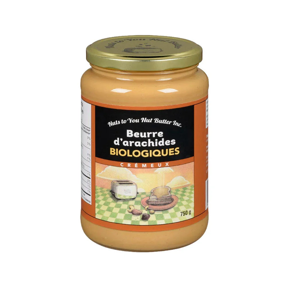 nuts to you creamy organic peanut butter 750 g