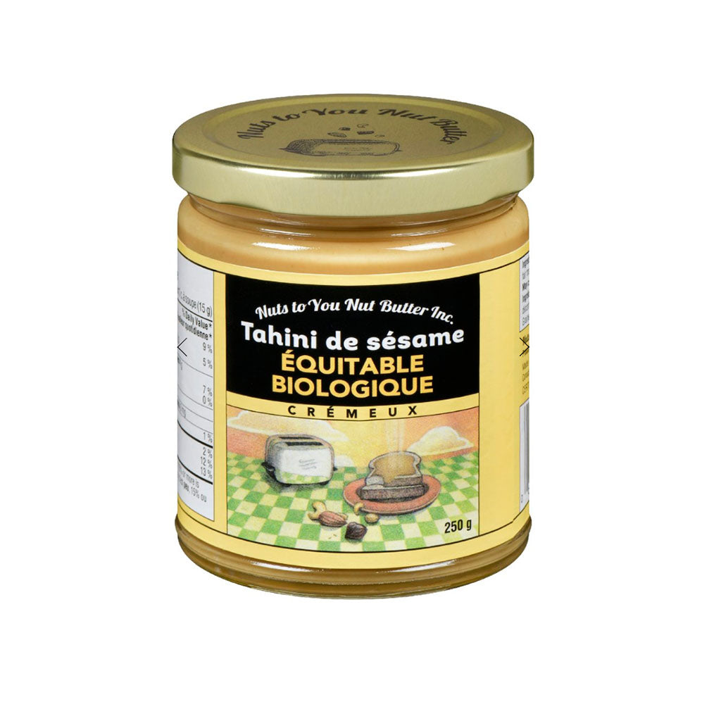 nuts to you nut butter tahini de sésame biologique équitable crémeux 250 g