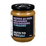 beurre de noix mélangées biologiques + graines Nuts to You - La Boite à Grains