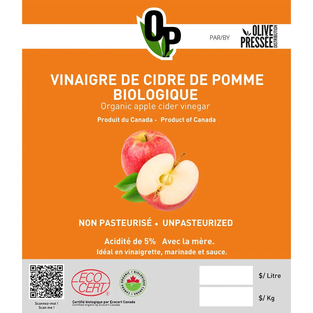 Vinaigre de Cidre Biologique (Vrac) Olive Pressée - La Boite à Grains