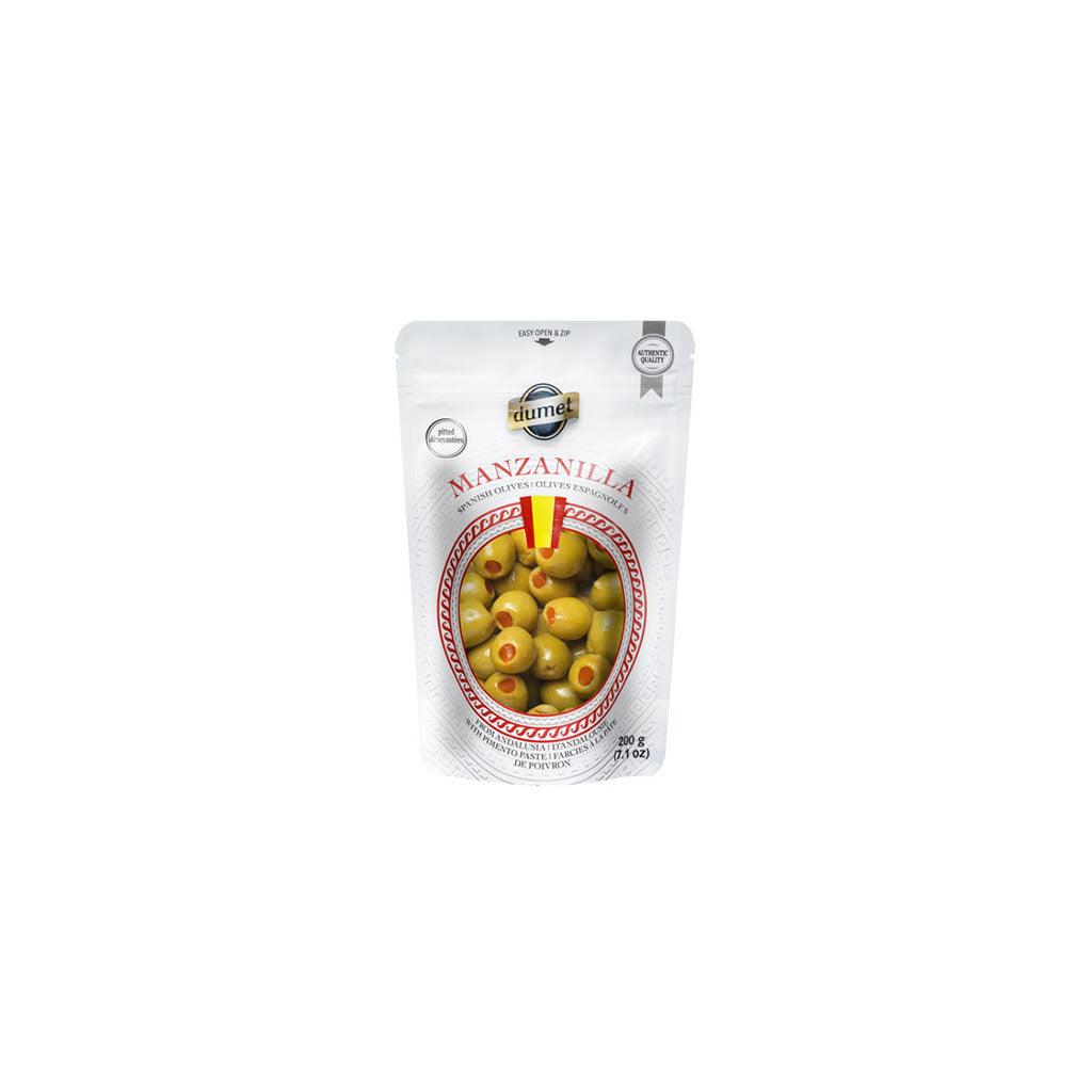 Olives Espagnoles Manzanilla Farcies au Piment Dumet - La Boite à Grains