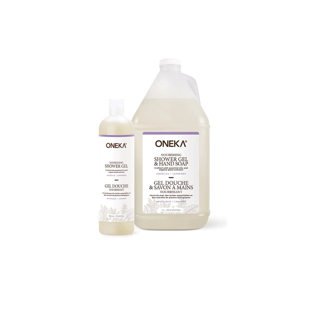oneka vrac gel douche savon à mains nourrissant angélique lavande vrac