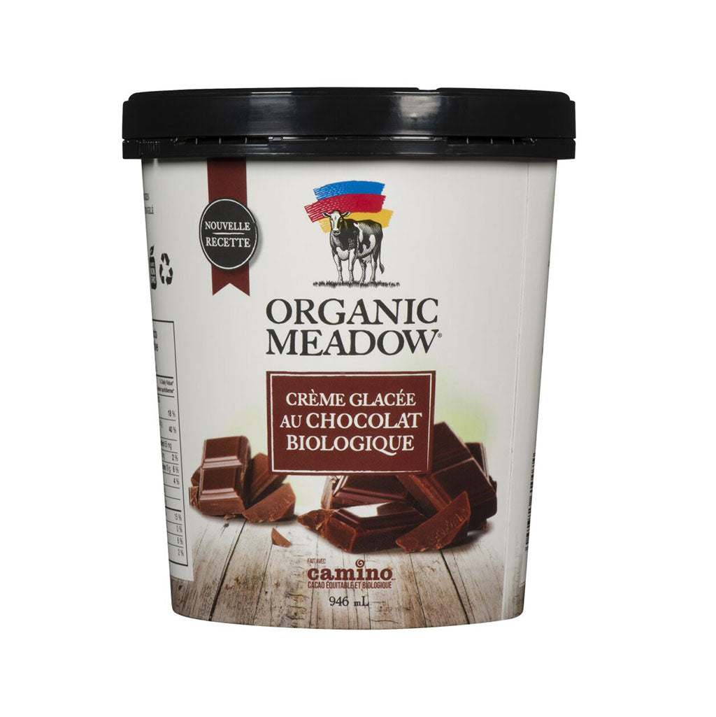 crème glacée au chocolat biologique Organic Meadow - La Boite à Grains