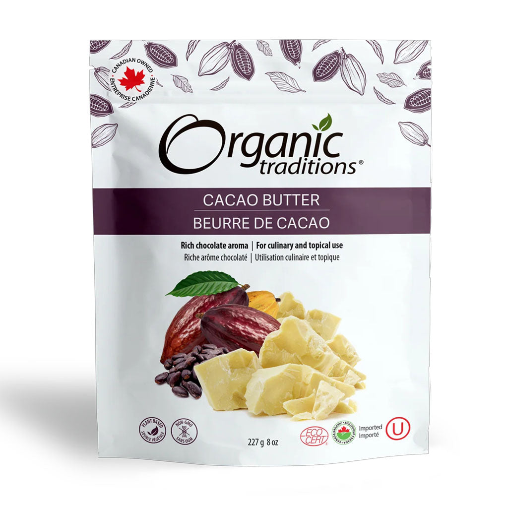 organic tradition beurre de cacao biologique 227 g - la boite à grains