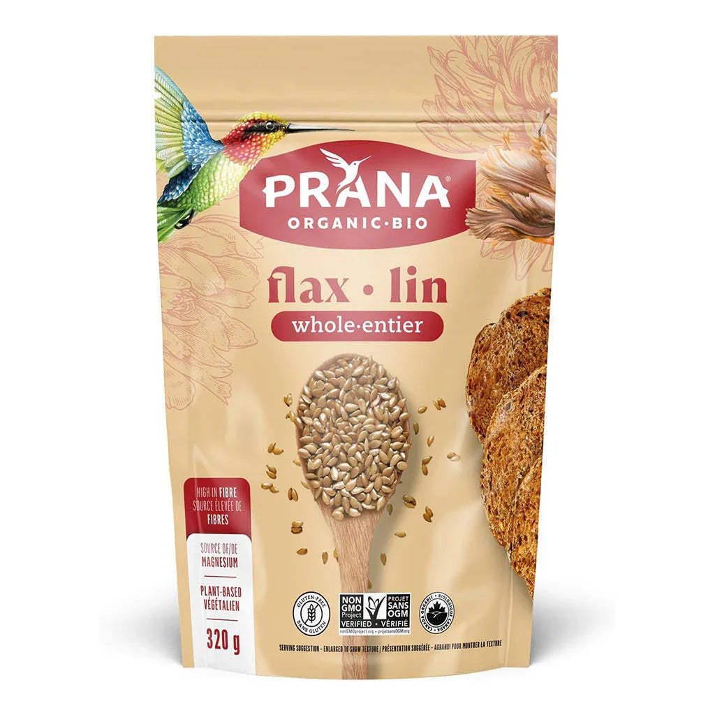 prana organic whole flax 320 g