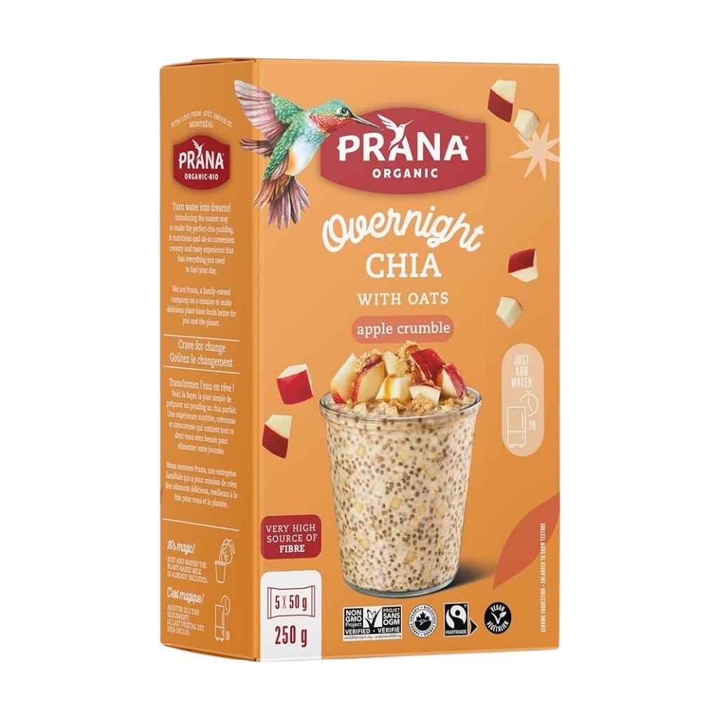 Prana Overnight Chia croustade aux pommes biologique - La Boite à Grains