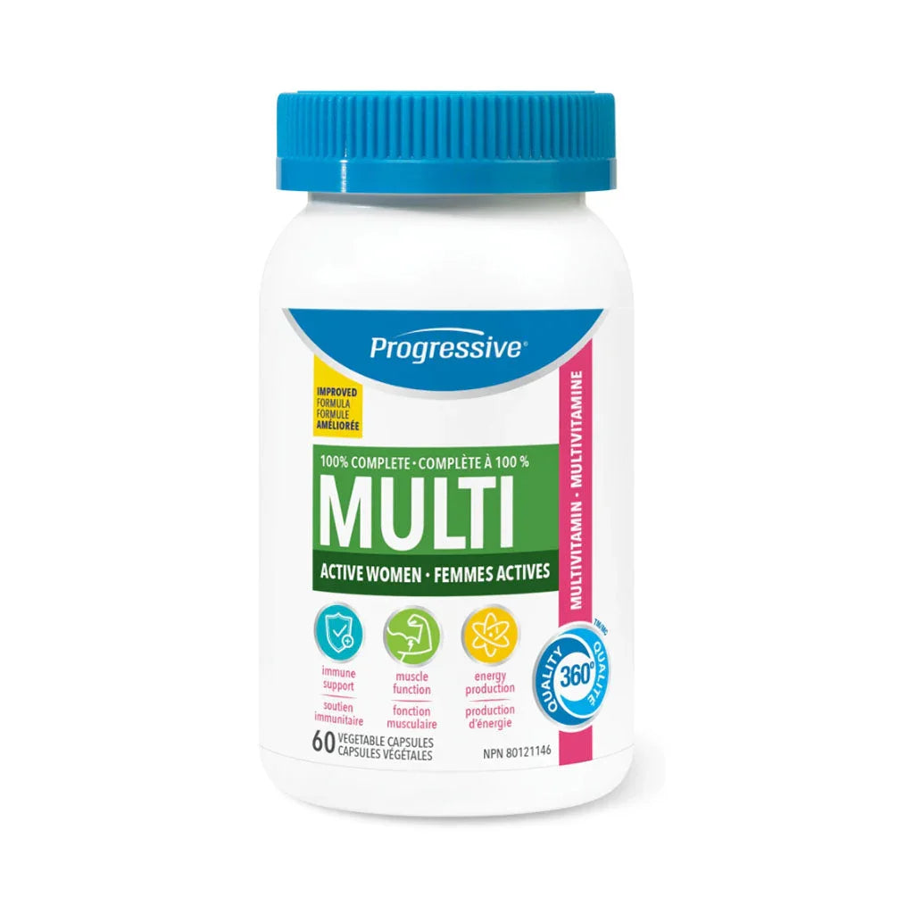 progressive multi femmes actives multivitamine 60 capsules végétales
